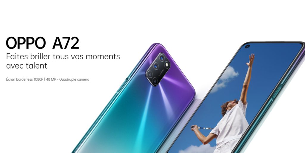 Smartphone OPPO A72 : lancement officiel en France